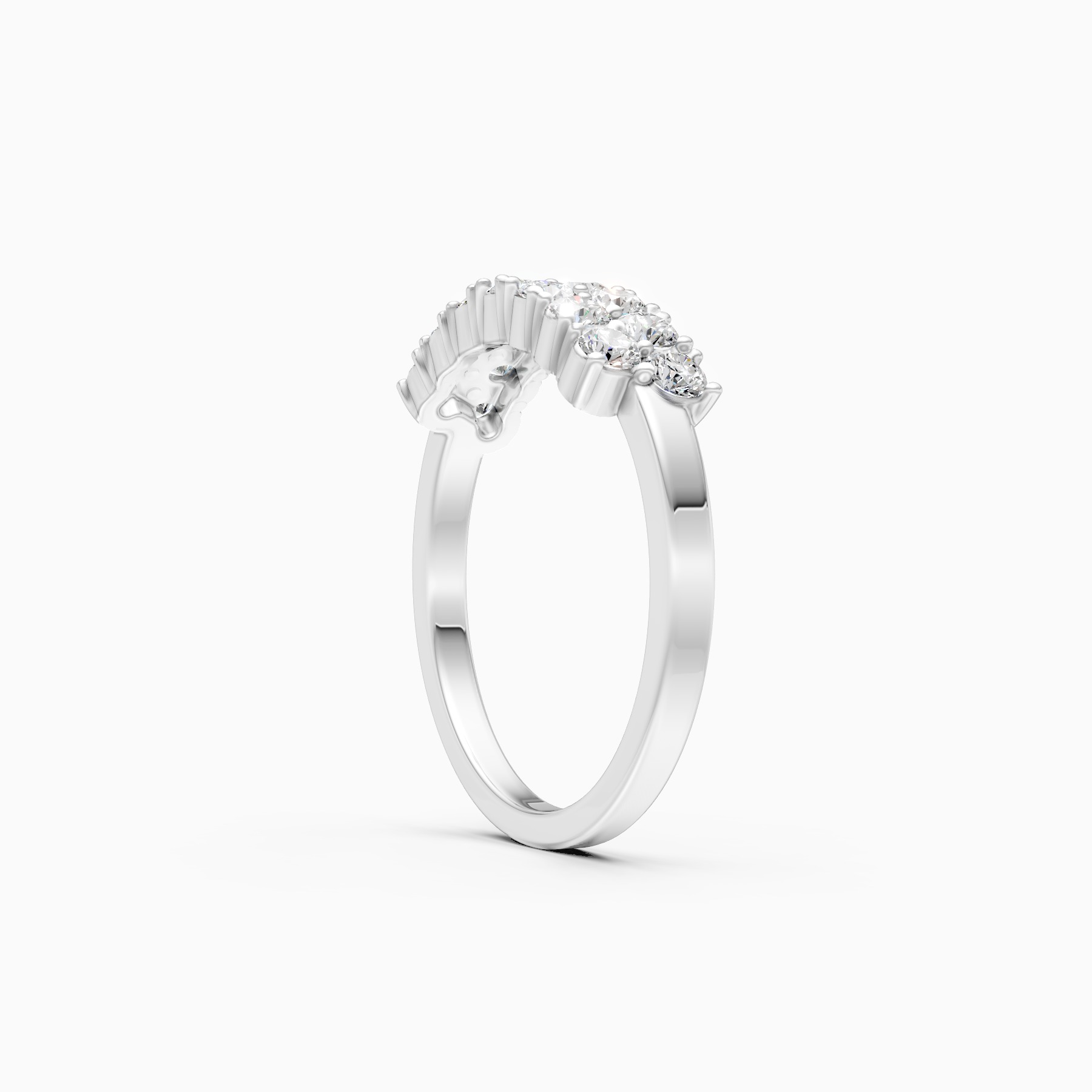 Two Row Lab Grown Diamond Anniversary Ring